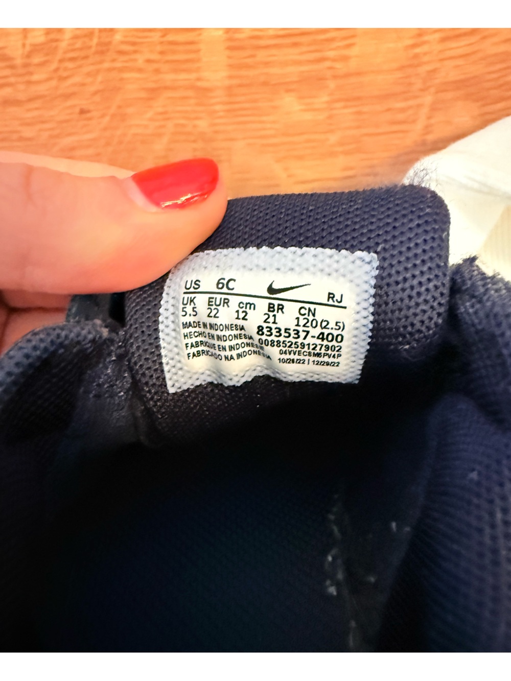 NIKE | Baby Navy and White Court Royale Velcro Sneakers - Picture 10 of 10